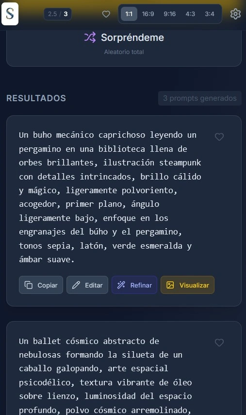 Sintesia Prompter - Pantalla 2