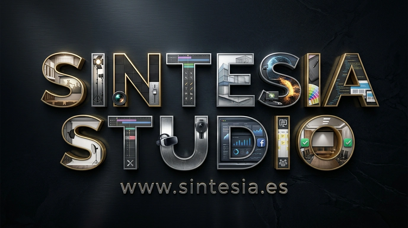 Creatividad visual generada para Sintesia Studio