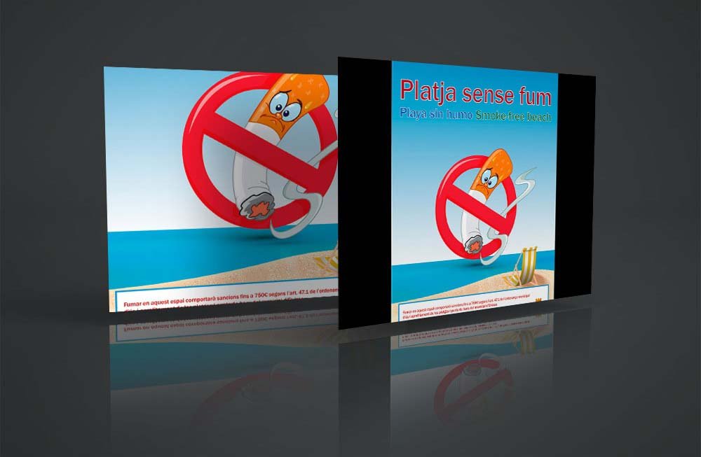 Cartel de playa diseñado por Jorge Planas