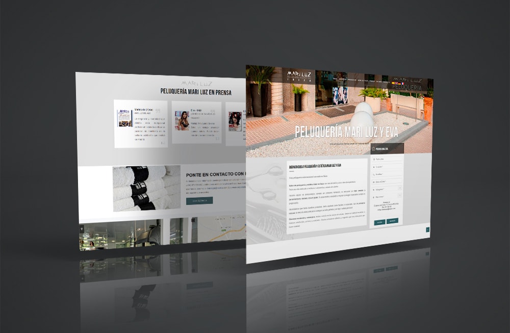 Diseño web histórico de Peluquería MariLuz en Ibiza